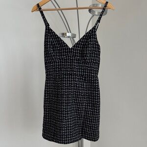 Abercrombie & Fitch Black and White Tweed Mini Dress